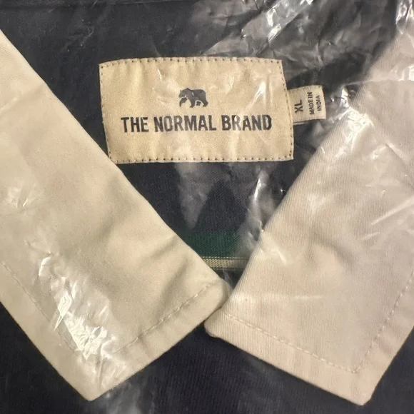 The Normal Brand Lenox Navy Stripe Jersey Rugby Polo - Picture 4 of 5